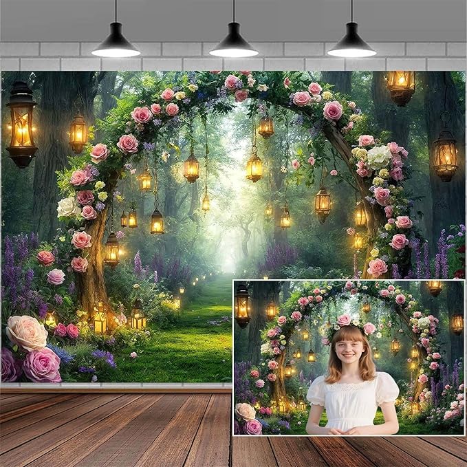6x6ft Purple Flower Wedding Photography Backdrop Lavender Floral Wedding Bridal Photography Backdrop Anniversary Birthday Baby Shower Girl Party Banner Photo Booth Props Background Wall Decor