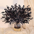 Yastouay Black Artificial Flowers 10 Pcs Fake Flowers Babys Breath Flowers Artificial Bulk, Silk Faux Flowers Stems Decor for Party Wedding Bouquets DIY Home Garden Decor