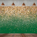 10x8ft Green and Gold Backdrop Golden Spots Backdrop for Photography Vintage Astract Background for Family Birthday Party Newborn Studio Props