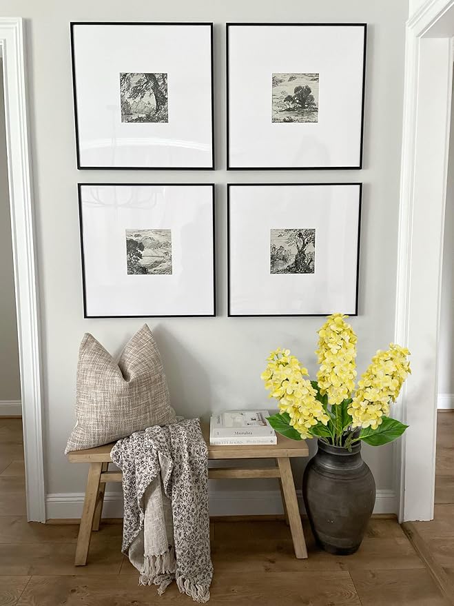 Artificial Hydrangea Flowers Real Touch – 3PCS 24.8" Faux Cone Hydrangea Stems for Tall Vases, Home Décor, Wedding Centerpieces, Floral Arrangements – Butter Yellow
