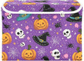 susiyo Skull Pumpkin Witch Hat Storage Bins with Lids and Carrying Handle Foldable Storage Boxes Organizer Containers Baskets Cube Shelf organizers for Clothes Toys Office