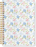 VIIJJUE Cute Floral Notebook, Flower Full Journal, Perfect for School Office Home Gifts, Cottagecore Flower Journals for Writing,Elegant Aesthetic Plants Hardcover Spiral Notebooks, 5.5x8.3 Inch