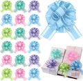 WILLBOND 20 Pieces 6 Inch Pull Bows Gift Wrapping Ribbon Pull Bows for Christmas Wedding Baskets Valentine Multicolor Wrap Accessory for Gift Present Holiday Decor(Bright Colors)