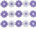 15 Yards Daisy Flower Lace Trim Embroidered Floral Lace Sewing Trim Ribbons for Embellishment Craft Dress Hair Accessories Decorations(White/Lavender)