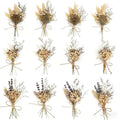 xin's convey Mini Flower Bouquet Set (12pcs), Cake Bouquet, Dried Flower Decoration, Shooting Prop, Envelope Decoration Dried Flower(Primary Colour)