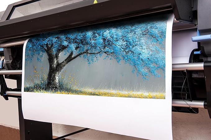 Blue Tree Wall Art for Office Blue Canvas Wall Art for Living Room Tree of Life Poster for Dining Room Size 24 x 48 Inch