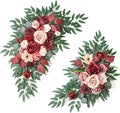 Artificial Wedding Arch Flowers Kit(Pack of 2) for Wedding Arch, Bridal Shower, Ceremony and Reception Backdrop Decoration (Cream red)