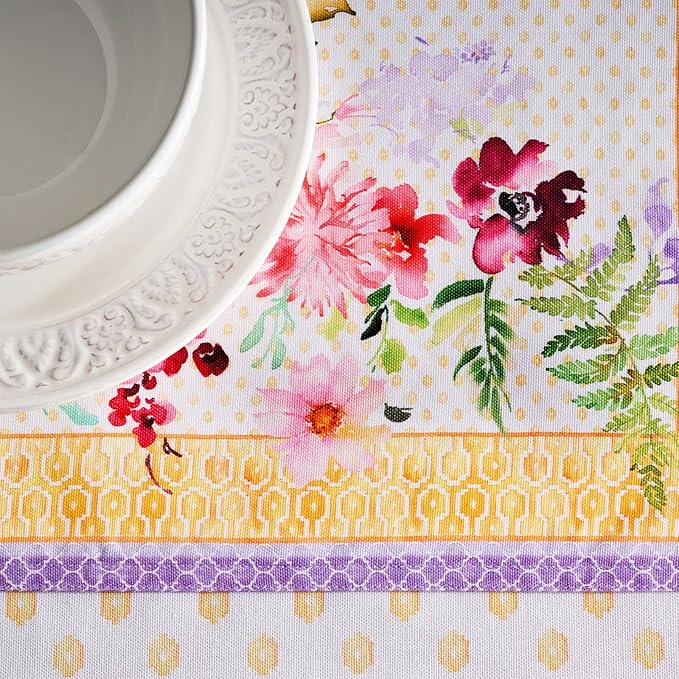 Maison d' Hermine Tablerunners 100% Combed Cotton Premium Table Runner Decorative Table Cover for Home, Kitchen, Dining, Parties & Camping, Summer Joy, Double Layer - (14.5"x108")