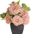 Kimura's Cabin 5Pcs Fake Sunflowers Flowers Artificial Silk Chrysanthemum Long Stems Faux Sunflower Bouquet for Wedding Home Garden Birthday Party Indoor Decor(Lotus Root Powder)