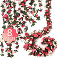 8 Pcs 65.6FT Flower Garland,Rose Garland,PinkFlower Vines for Decoration, Wedding, Garden, Wall Decoration,Backdrop,Bedroom,Birthday Party