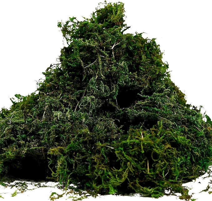 BYHER Artificial Moss Fake Green Grass for Centerpieces Home Kitchen Garden Decor (3.5OZ, Fresh)
