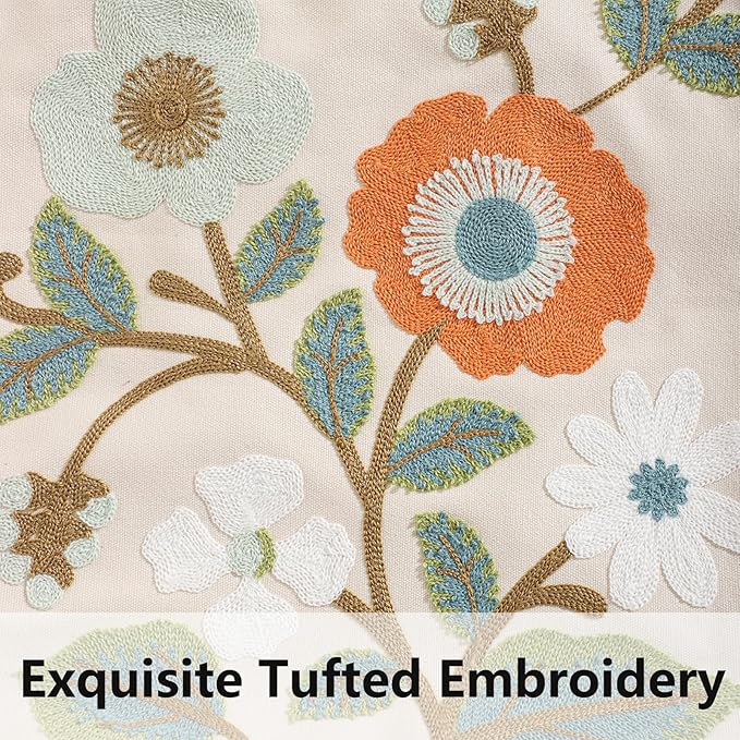 Aesthetic Embroidery Tote Bag for Lady Cute Reusable Canvas Shoulder Bag for Girls Women Shopping Grocery