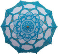 Handmade Blue Lace Parasol Umbrella Wedding Bridal 30 Inch Adult Size