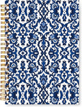 VIIJJUE Blue and White Porcelain Notebook Journal, Blue Notebooks for Note Taking, Hardcover Spiral Journal 5.5x8.3 Inch
