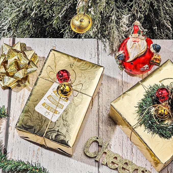 LeZakaa 3D Embossed Floral Foil Gold Wrapping Paper, Vintage Flower Metallic Foil for Birthday Christmas Party Holiday Gift Wrap, for DIY Crafts Scrapbook, Mini Roll 17 inch x 32.8 Ft(Gold)