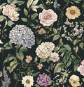 HeloHo Vintage Floral Peel and Stick Wallpaper Boho Contact Paper Dark Flower Self-Adhesive Removable Wallpaper Renter Friendly Botanical Wall Paper for Cabinets Bedroom Vinyl Rolls 17.3"x78.7"
