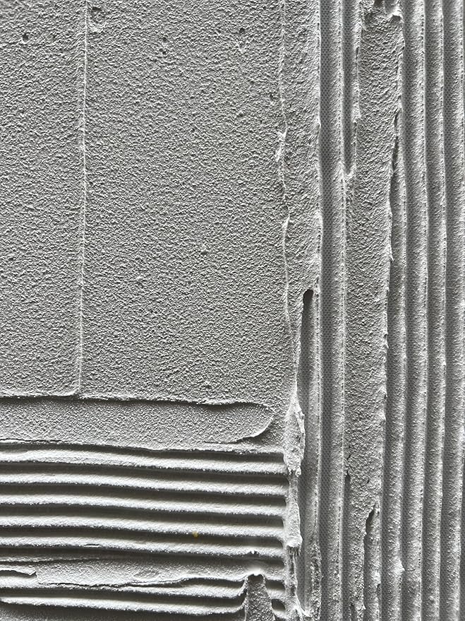 Hand-Painted 45x30 inch White and Black Abstract Wall Decoration Oil Painting Thick Texture Minimalist Art