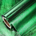 LeZakaa 3D Embossed Floral Foil Gift Wrapping Paper, Vintage Flower Metallic Foil for Birthday Christmas Party Holiday Gift Wrap, for DIY Crafts Scrapbook, Mini Roll 17 inch x 32.8 Ft(Green)