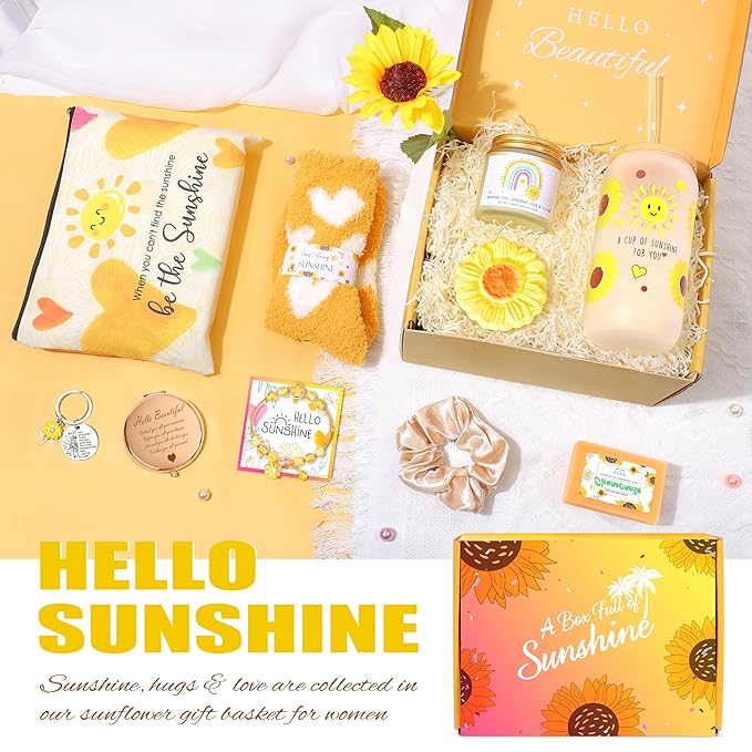 Get Well Care Package for Women, Birthday Gifts for Women, Feel Better Soon Basket, Sympathy and Thinking of You Gifts After Surgery Recovery