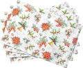 Maison d' Hermine Placemats Set of 4 100% Cotton Washable Cloth Place Mats, Reusable Table Mats for Thanksgiving Christmas Decorations Kitchen Dining Party Wedding Restaurant (Chromo, 13" x 19")