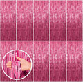 10 Pack Pink Backdrop Party Decorations Tinsel Curtain Party Backdrop Foil Fringe Birthday Decorations Photo Booth Streamer Backdrop Pink Theme Bachelorette Graduation Party Decorations