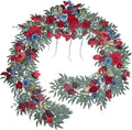 9FT Wedding Arch Flower Garland, Handmade Wedding Table Decorations,Head Table Floral Decor for Noble and Charming Wedding Ceremony