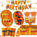 122 Pcs Anime Dragon Theme Party Supplies Cartoon Birthday Party Decorations Disposable Plate Napkin Fork for Anime Party Decoration 20 Sets