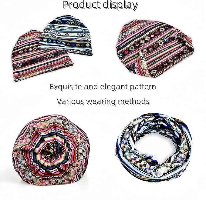 Women's Slouchy Beanie Hat Chemo Caps Cancer Headwear Hats Turban Baggy Sleeping Cap Boho Hats