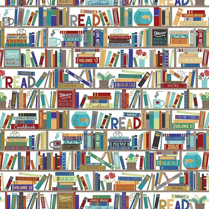 Jillson Roberts Bulk Gift Wrap, Everyday Gift Wrapping Supplies, Books, 1/2 Ream 417 feet x 30 inches