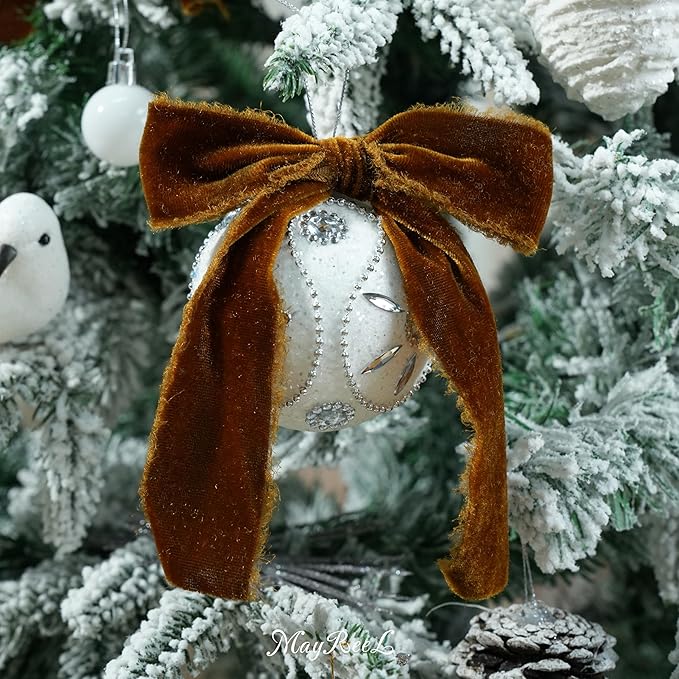 MAYREEL 2 Inch Brown Velvet Ribbon Hand Torn Mahogany Silk Frayed Edge for Bridal Bouquets Invitations Wedding Vow Books Gift Baskets Hair Bows 3 Yards