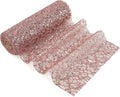 MEEDEE Rose Gold Glitter Mesh Web Ribbon 10 Inch Wide by 10 Yards Roll Rose Gold Fabric Ribbon Decorative Mesh Ribbon for Christmas Tree, Garland, Holiday Wreaths, Bows, Home Decor