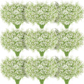 JIFTOK Babys Breath Artificial Flowers, 100 Pcs Fake Flowers Gypsophila Bouquet Fall Flowers Artificial for Decoration, Real Touch Silk Flower for Wedding Christmas DIY Party Home Garden Office(White)