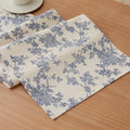 100% Cotton French Pastoral Table Runners, 13x90 Inch Blue Farmhouse Table Runners 90 Inches Long, Vintage Flowers Print Home Decors