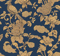 Vintage Birds and Flowers Wallpaper,17.71" x 118.1" Removable Peel and Stick Wallpaper Decorative Self-Adhesive Contact Paper for Living Room Bedroom Washroom Cabinet Wall