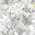 Wudnaye Floral Peel and Stick Wallpaper Vintage Contact Paper 17.7 inch × 393.6 inch Gray Flower Wallpapers Stick and Peel Removable Contact Paper White Waterproof for Bathroom Self Adhesive Vinyl