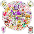 109 PCS Orchid Lily Carnation Stickers Pack, Floral Vinyl Waterproof Decals of Elegant Orchids Pure Lilies Colorful Carnations, Gift for Teens Adults Scrapbook Wall Water Bottle Car