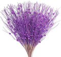KI Store Purple Glitter Picks Sprays Set of 20 for Christmas Tree Mardi Gras Wreath Garland Floral Arrangement Decoration