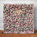 Luxury‌ Artificial Flower Wall Backdrop 5D Silk Rose Flower Panel Wedding Baby Shower Party Birthday Decorative Quick Assembly