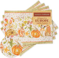 Maison d' Hermine Placemats Set of 4 100% Cotton Washable Cloth Place Mats, Reusable Table Mats for Thanksgiving Christmas Decorations Kitchen Dining Party Wedding (Pumpkin Passion, 13" x 19")