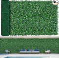 EverNture 48"x120"(40 SQFT) Grass Wall Panels, Artificial Grass Backdrop, Fake Greenery Plant Boxwood Roll with Flower, Green Wall Decor for Outdoor Indoor Patio Garden Backyard