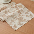 100% Cotton French Pastoral Table Runners, 13x60 Inch Brown Farmhouse Table Runners 60 Inches Long, Vintage Flowers Print Home Decors