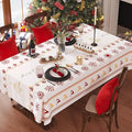 Christmas Rectangle Table Cloth,100% Waterproof Tablecloth,Christmas Decorations for Home, Vinyl Tablecloth Plastic Table Cover for Party，Picnic,Dining,Outdoor 54" x 84",Merry Ribbon