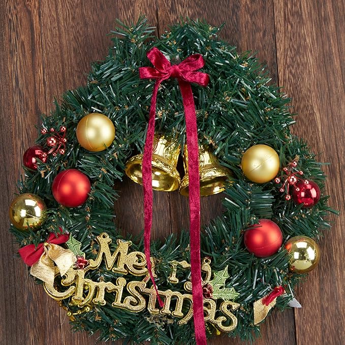 Velvet Red Ribbon for Christmas Tree Decor Double-Sided Handmade Glossy Fabric Trim Wooden Spool Thin Ribbons Gift Wrapping Crafts Wedding Flower Bouquet 3/8 inch x 5YD 3 Rolls