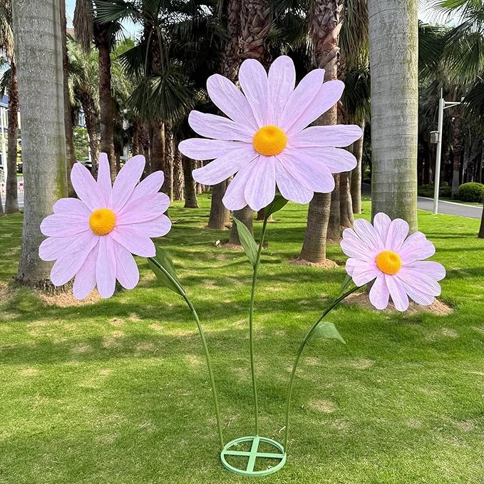 Large Daisy Flowers Artificial,5.9 Ft Giant Paper Flower Decoration,Big Flowers Decor for Birthday Party,Garden,Office,Home,Wedding,Graduation,Shop Window Display(Pink)