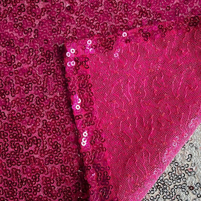 Hot Pink Sequin Backdrop Curtain 10FTx10FT 1 Panel Fuchsia Sparkle Backgound Drape Glitter Metal Backdrop Curtain for Weddings Showers Photophy Parties Birthday