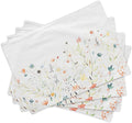 Maison d' Hermine Placemats Set of 4 100% Cotton Washable Cloth Place Mats, Reusable Table Mats for Kitchen Dining Decoration, Party, Wedding, Restaurant Spring/Summer (Colmar, 13" x 19")