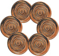 Youyi Better Lifes Halloween Round Braided Placemats Set of 6 Colorful Washable Durable Placemats Non-Slip 15 Inch Black-Orange Woven Table Mats for Dining Tables Holiday Party Decoration