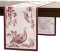 Maison d' Hermine Table Runner 100% Cotton Single Layer Table Runners 36 inches Long for Thanksgiving Christmas Decorations Home Kitchen Dining Party Wedding (Holy Jouy - Brown, 14.5" x 36")