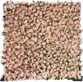 Artificial Flower Wall Backdrop 8×8 ft (2.4×2.4 m), 2 Panels 4×8 ft Each, Realistic Blooms for Wedding Ceremony, Photo Booth & Baby Shower,Stand/Frame Not Included