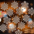 RECUTMS 40Pcs Plastic Snowflake Ornaments Christmas Glitter Snowflakes Hanging Crafts for Wedding Birthday Home Xmas Tree Window Door Accessories,4 Inches,2 Pattern (Champagne)